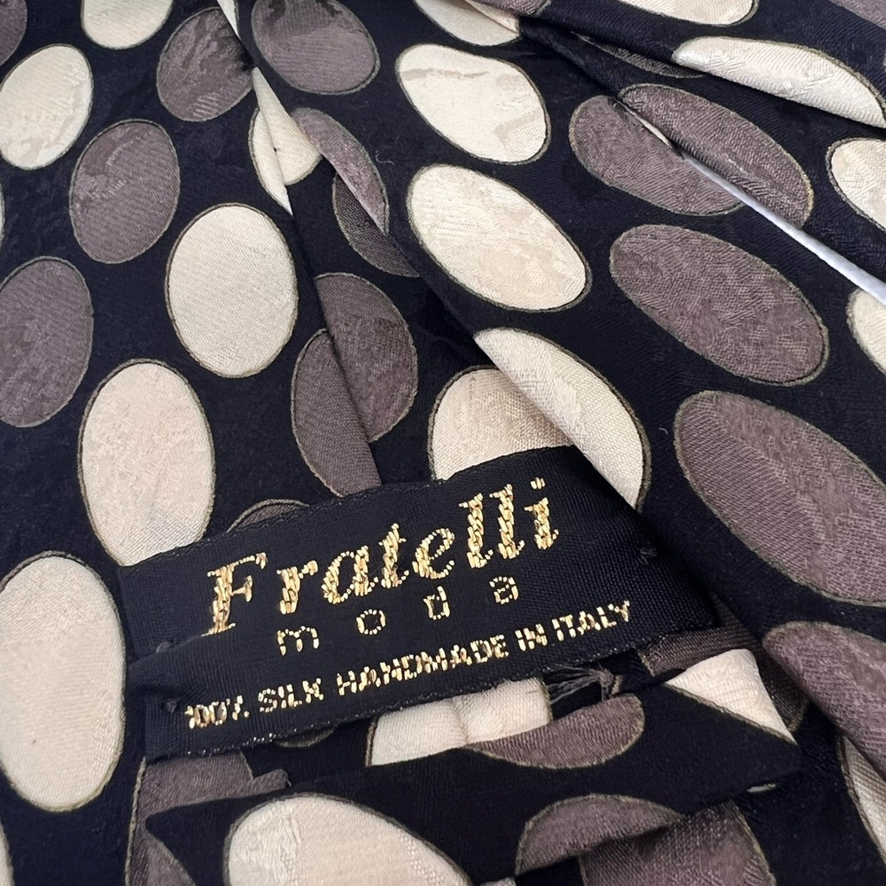 EUC Vintage Fratelli Oval Print Tie - Picture 7 of 8